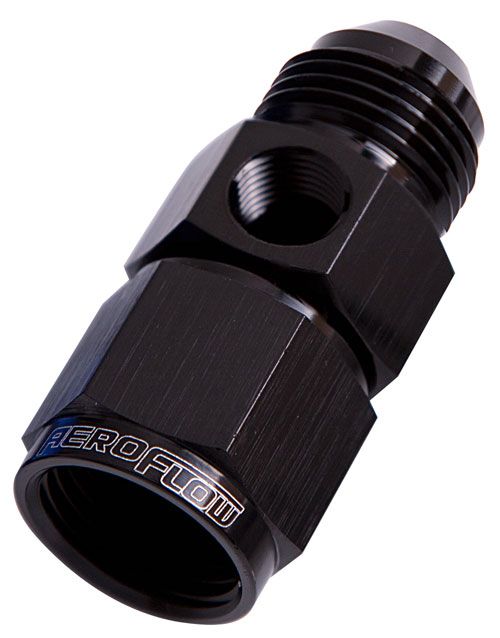 Aeroflow Straight Female to Male with 1/8" Port -6AN