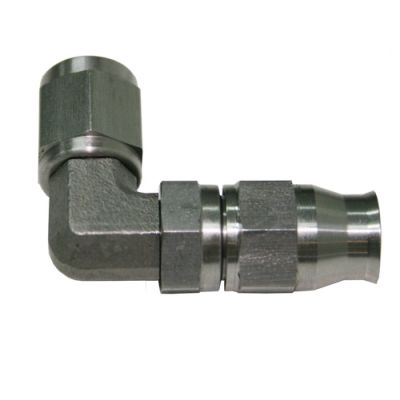 Aeroflow 90° Stainless Steel Hose End -3AN