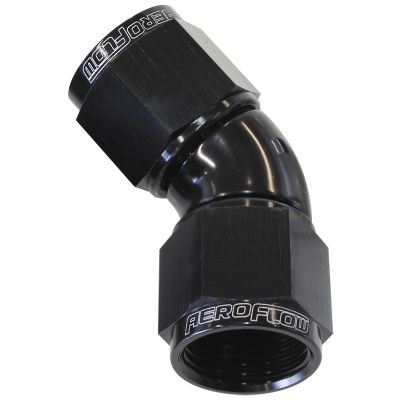 Aeroflow 45° Full Flow Female Coupler -8AN