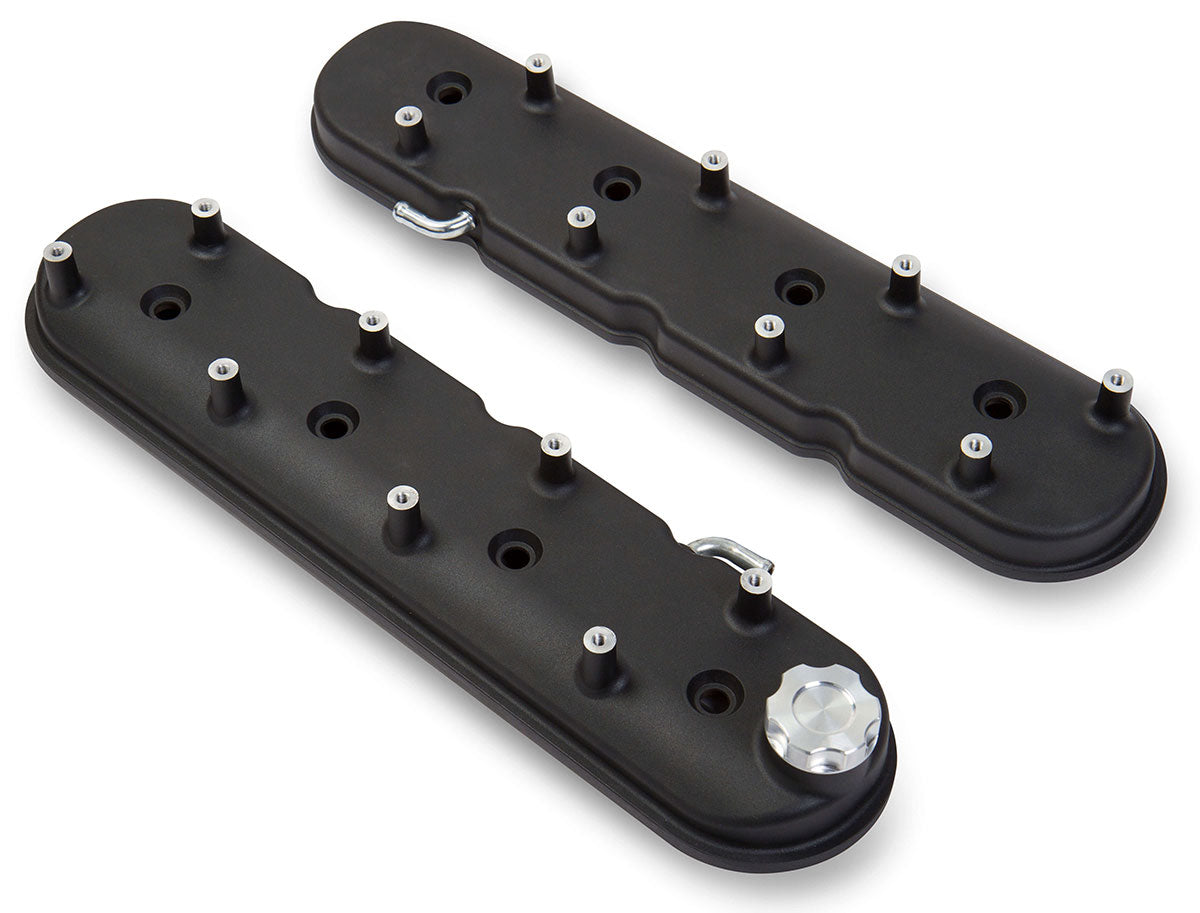 Holley Tall LS Valve Covers suit Chev/Holden LS V8 Pair - Satin Black