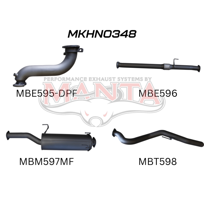 Manta Holden Colorado Ute RG 2.8L August 2016 Onwards (With DPF) - TURBO BACK WITHOUT CATS