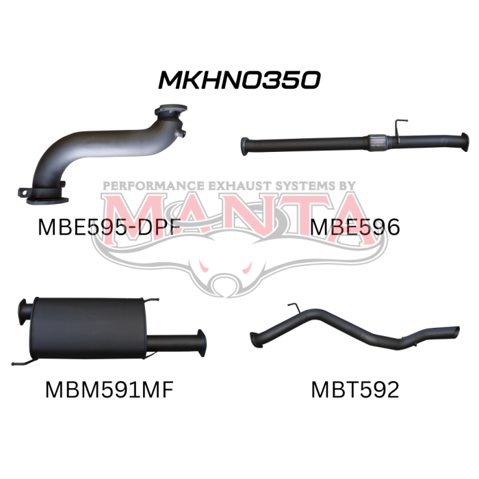 Manta Holden 2020 Trailblazer Wagon 2.8L December 2016 - 2020 (With DPF) - TURBO BACK WITHOUT CATS