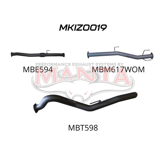 Manta Isuzu Dmax Ute 3.0L CRD Jan 2020 Onwards (with DPF)- DPF BACK