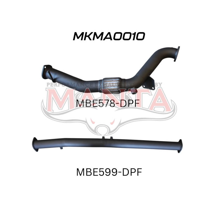 Manta Mazda BT50 Ute 3.2L CRD October 2016 - 2020 (with DPF) DPF REPLACEMENT ONLY WITHOUT CAT