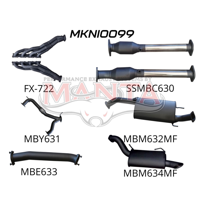 Manta Nissan Patrol Wagon Y62 5.6L V8 Petrol Wagon 2012 Onwards - FULL SYSTEM