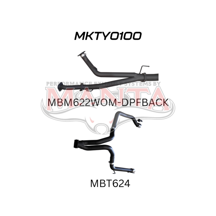 Manta Lexus LX450D Wagon VDJ200 4.5L V8 Twin Turbo Diesel Wagon 2017 - 2021 (with DPF) - DPF BACK