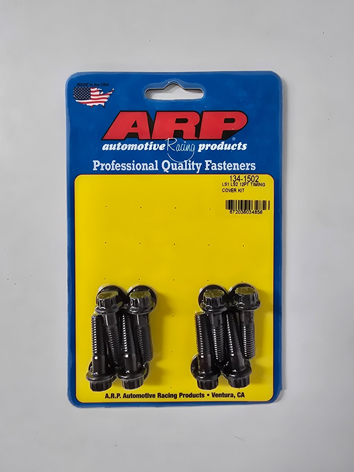 ARP Timing Cover Bolt Kit, 12-Point Head Black Oxide fits GM LS Series