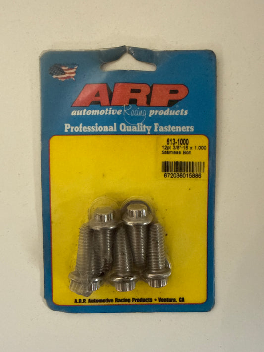 ARP Bolts, 12-Point Head, Stainless 300, Polished, 3/8 in.-16 RH Thread, 1.000 in. UHL