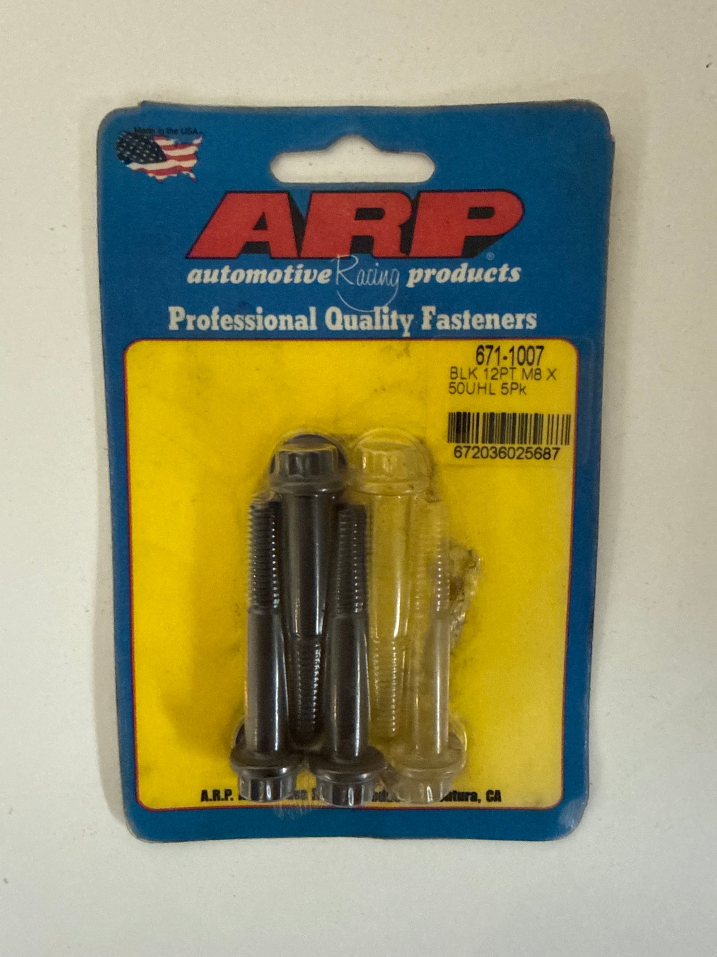 ARP Chromemoly Bolts Black Oxide, 8mm x 1.25 RH Thread, 1.969 in. UHL