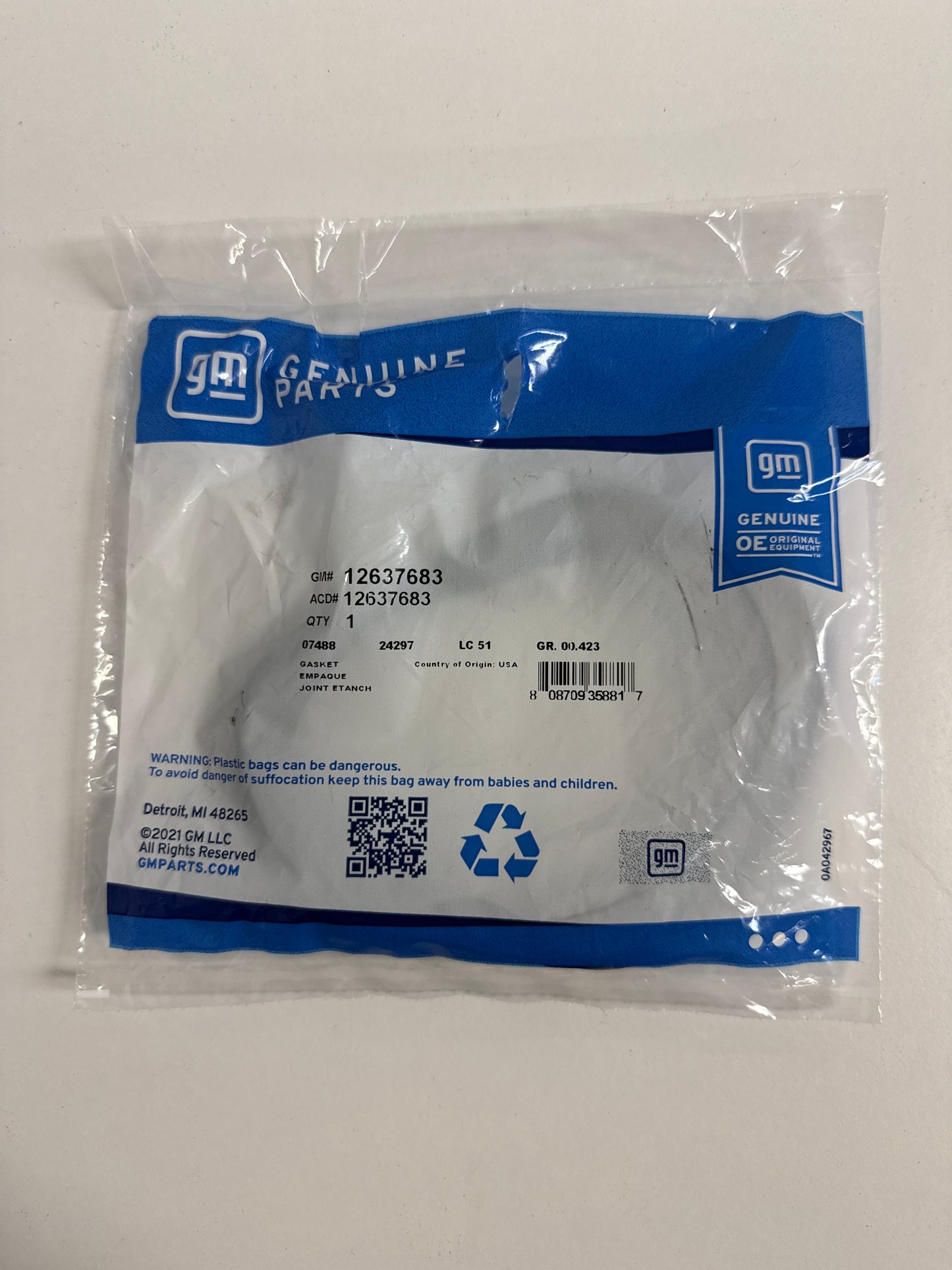 Genuine GM LS Rocker Cover Gasket