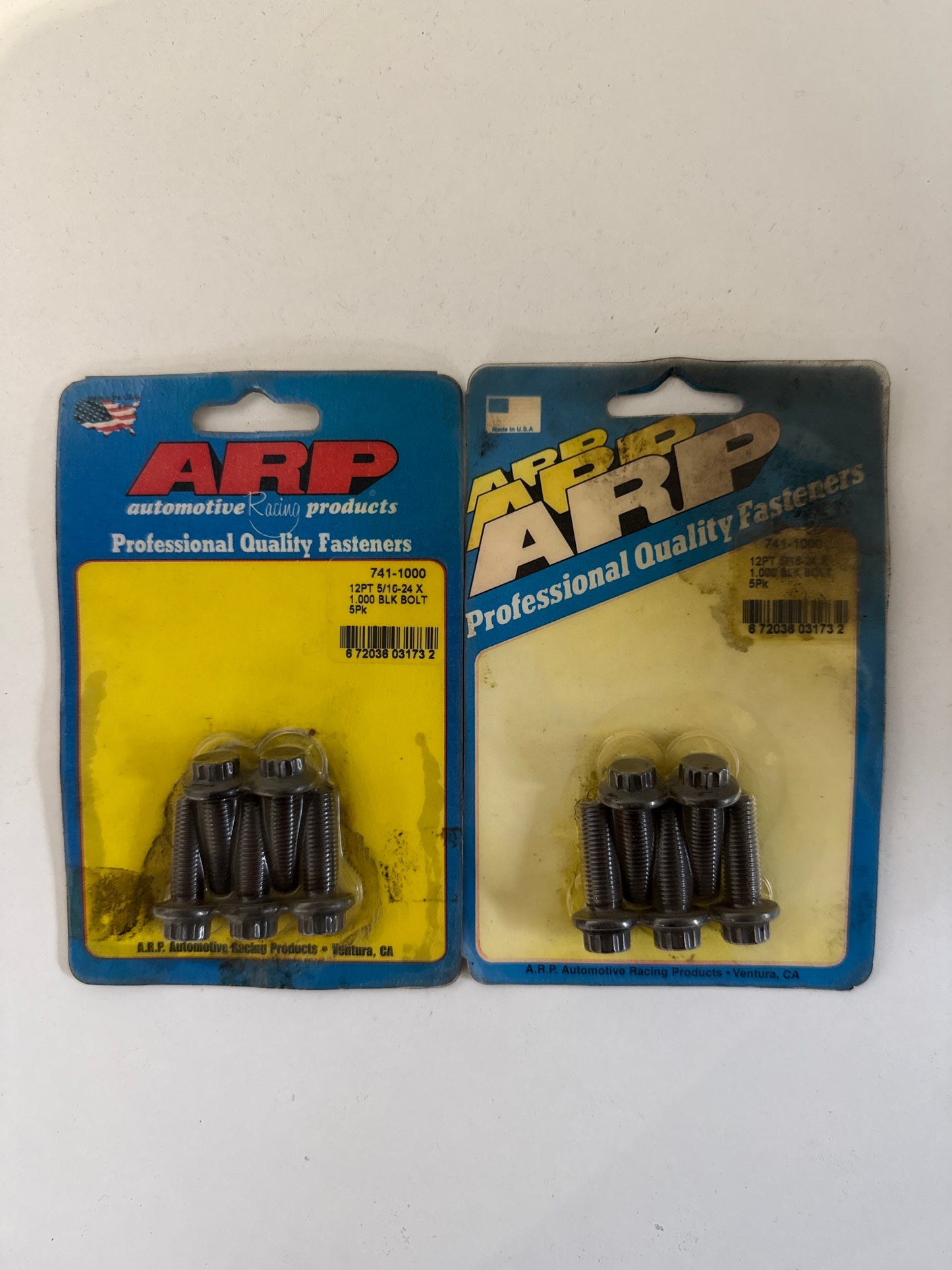 ARP Bolts, 12-Point Head, Chromoly Steel, Black Oxide, 5/16 in.-24 RH Thread, 1.000 in. UHL, Set of 5