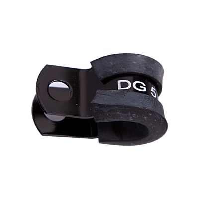 Aeroflow Cushioned P-Clamps 1/4" (6mm)I.D - Black Finish