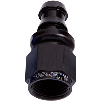 Aeroflow 400 / 510 Series Full Flow Push Lock Straight Hose End -6AN