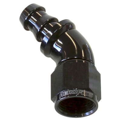 Aeroflow 510 Series Full Flow Tight Radius Push Lock 45° Hose End -8AN