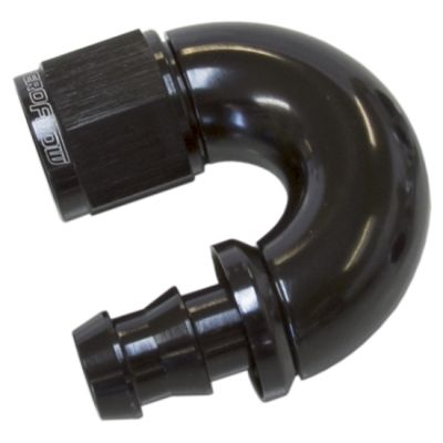 Aeroflow 510 Series Full Flow Tight Radius Push Lock 180° Hose End -8AN
