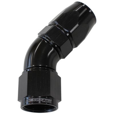 Aeroflow 570 Series PTFE 45° Hose End -8AN