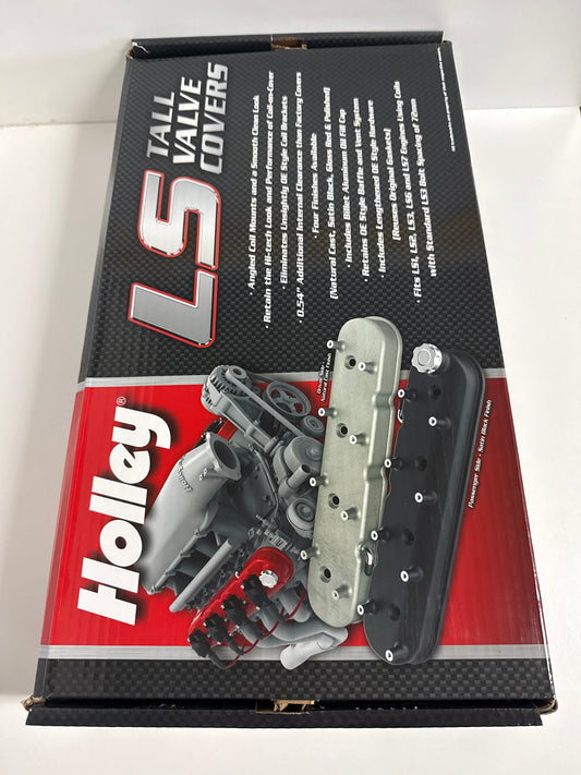 Holley Tall LS Valve Covers suit Chev/Holden LS V8 Pair - Natural