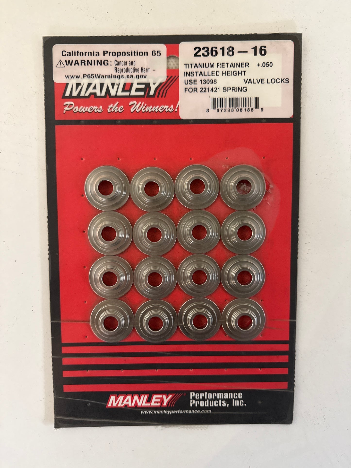 Manley Titanium 7 Degree Valve Spring Retainer 23618-16