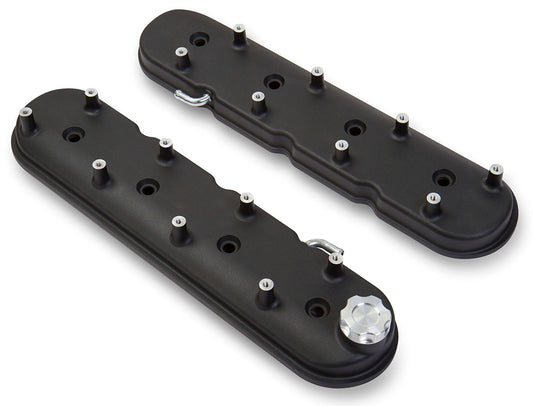 Holley Tall LS Valve Covers suit Chev/Holden LS V8 Pair - Satin Black