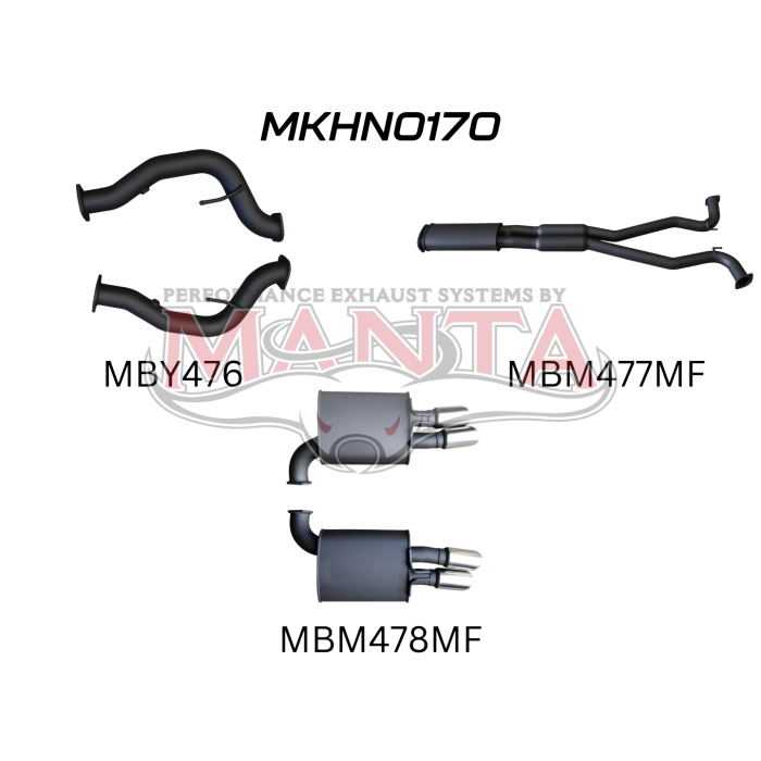 Manta Holden Commodore Sportwagon VF 6.0L, 6.2L V8 Sedan - CAT BACK