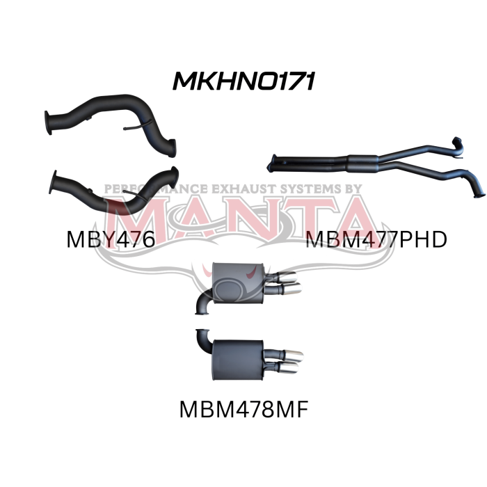 Manta Holden Commodore Sportwagon VF 6.0L, 6.2L V8 Sedan - CAT BACK