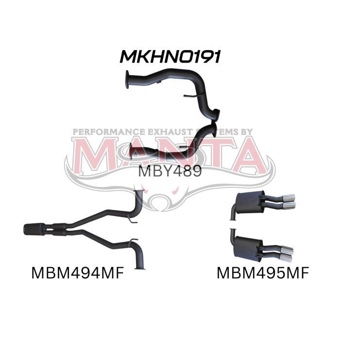 Manta Holden Commodore Ute VF 6.0L, 6.2L V8 Ute - CAT BACK