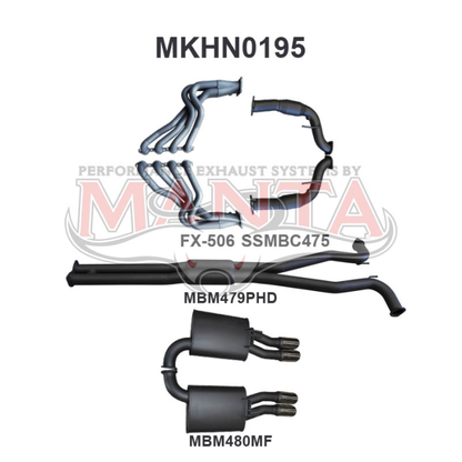 Manta Holden Commodore Ute VE 6.0L, 6.2L V8 Ute -  FULL SYSTEM - 1 7/8in HEADERS