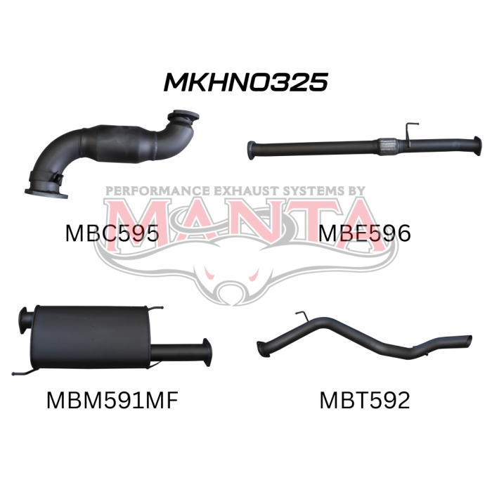 Manta Holden Colorado 7 SUV Wagon 2.8L December 2012 - 2016 (Pre DPF) - TURBO BACK WITH CATS