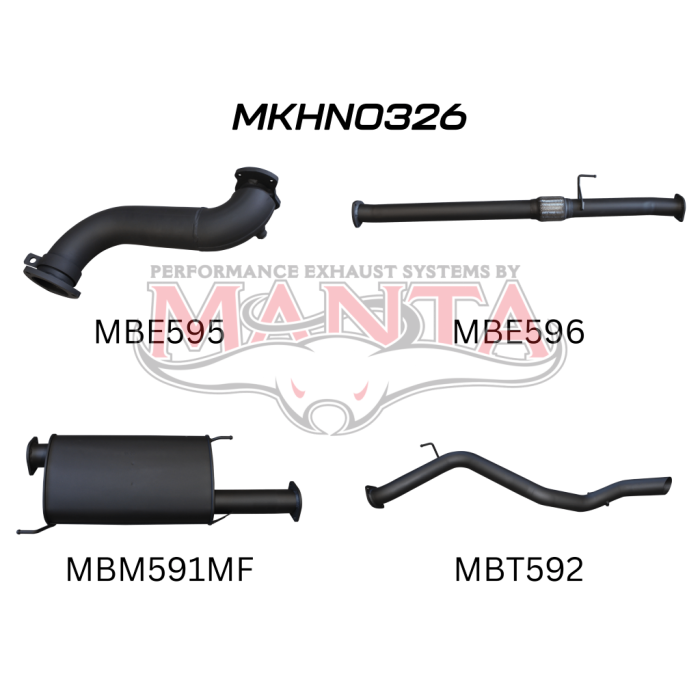 Manta Holden Colorado 7 SUV Wagon 2.8L December 2012 - 2016 (Pre DPF) - TURBO BACK WITHOUT CATS