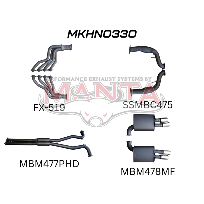 Manta Holden Commodore Sportwagon VF 6.0L, 6.2L V8 Sedan - FULL SYSTEM - 1 7/8in HEADERS