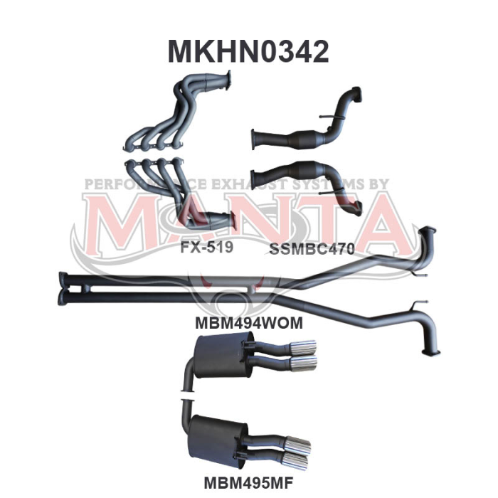 Manta Holden Commodore Ute VF 6.0L, 6.2L V8 Ute - FULL SYSTEM - 1 3/4 HEADERS