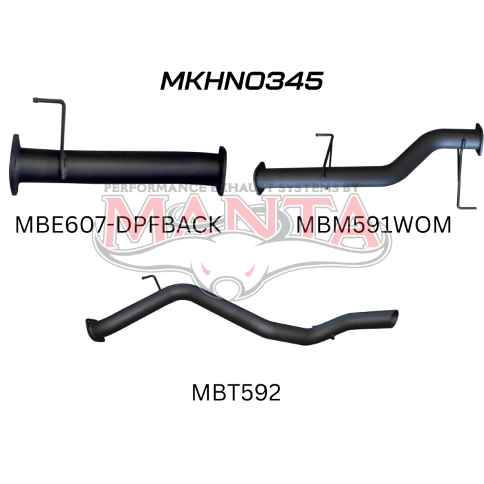 Manta Holden Trailblazer Wagon 2.8L December 2016 - 2020 (With DPF) - DPF BACK