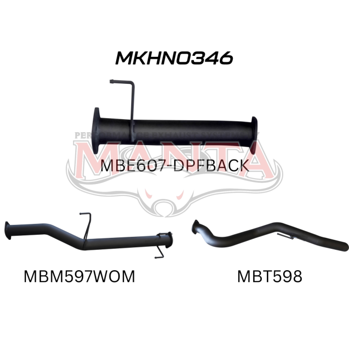 Manta Holden Colorado Ute RG 2.8L August 2016 Onwards (With DPF) - DPF BACK