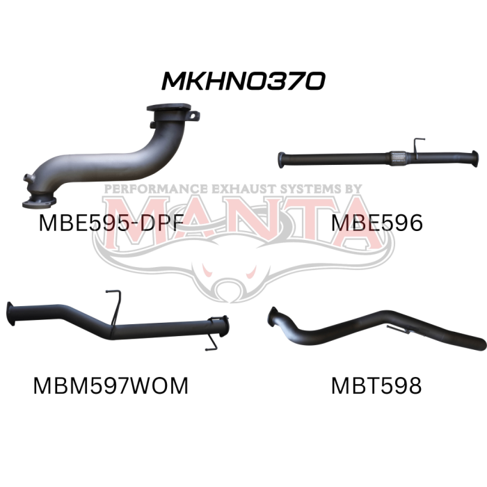 Manta Holden Colorado Ute RG 2.8L August 2016 Onwards (With DPF) - TURBO BACK WITHOUT CATS