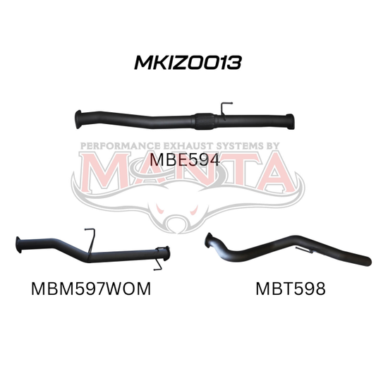 Manta Isuzu Dmax Ute 3.0L CRD Jan 2017 - 2020 (with DPF)- DPF BACK