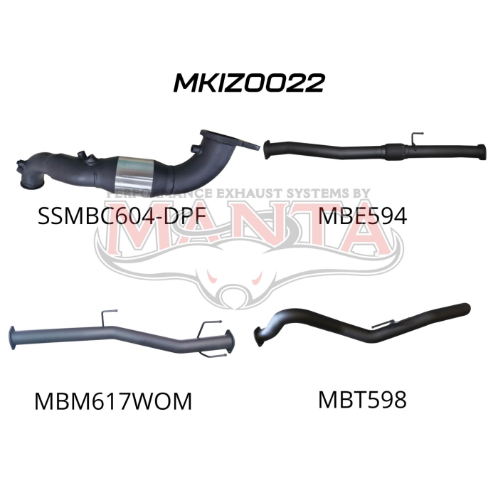 Manta Isuzu Dmax Ute 3.0L CRD Jan 2020 Onwards (with DPF)- TURBO BACK WITH CAT