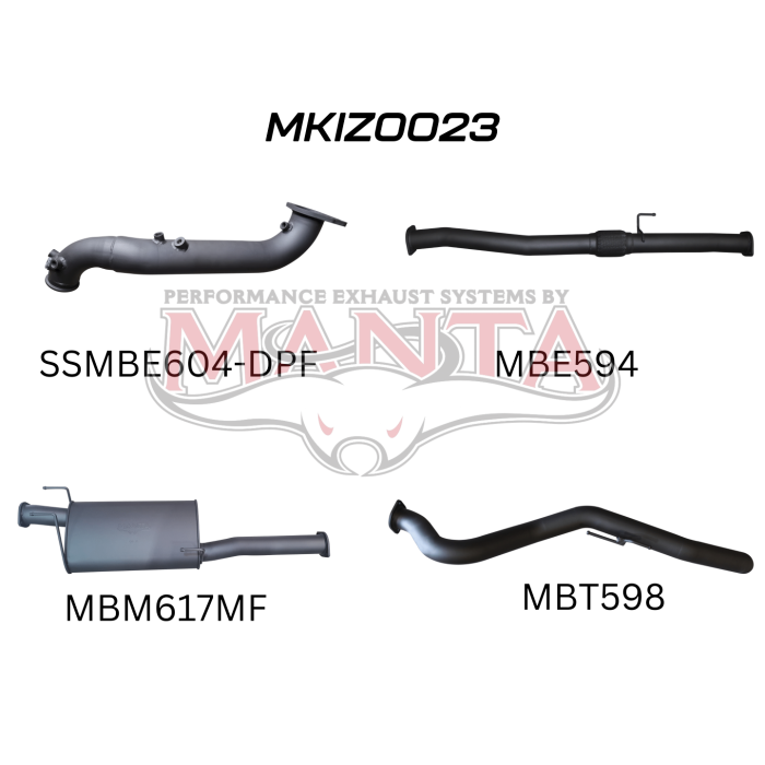 Manta Isuzu Dmax Ute 3.0L CRD Jan 2020 Onwards (with DPF)- TURBO BACK WITHOUT CAT