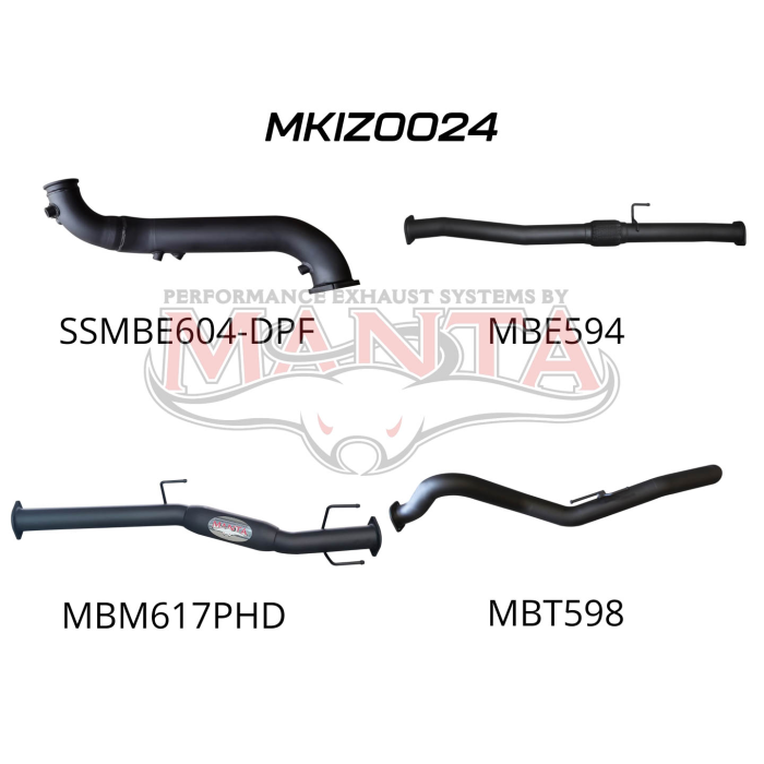 Manta Isuzu Dmax Ute 3.0L CRD Jan 2020 Onwards (with DPF)- TURBO BACK WITHOUT CAT