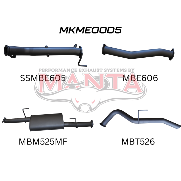 Manta Mercedes-Benz X Class Ute 2.3L 2017-2020 Turbo Diesel- TURBO BACK WITHOUT CAT