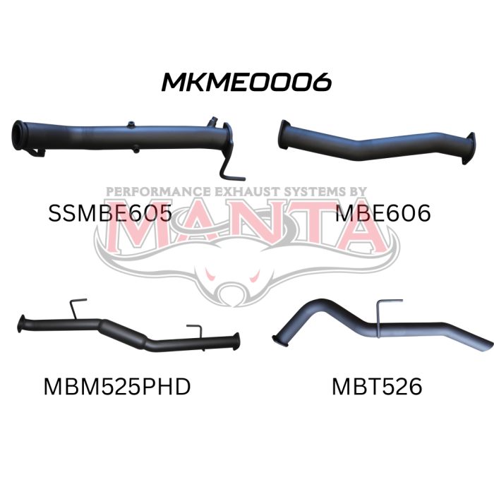 Manta Mercedes-Benz X Class Ute 2.3L 2017-2020 Turbo Diesel- TURBO BACK WITHOUT CAT