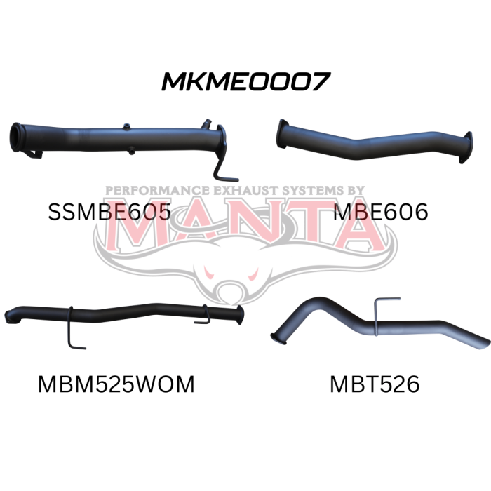 Manta Mercedes-Benz X Class Ute 2.3L 2017-2020 Turbo Diesel- TURBO BACK WITHOUT CAT