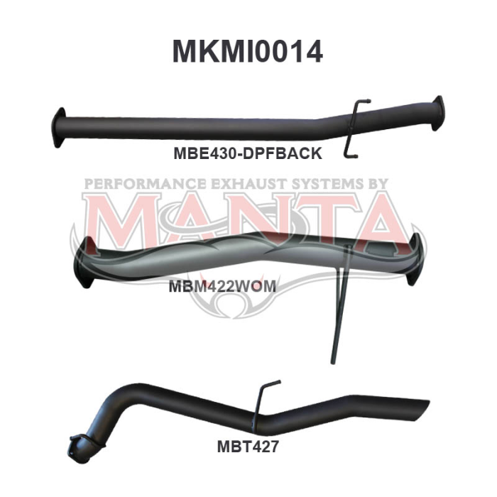 Manta Mitsubishi Triton Ute MQ, MR 2.4L Turbo Diesel 4cyl - DPF BACK