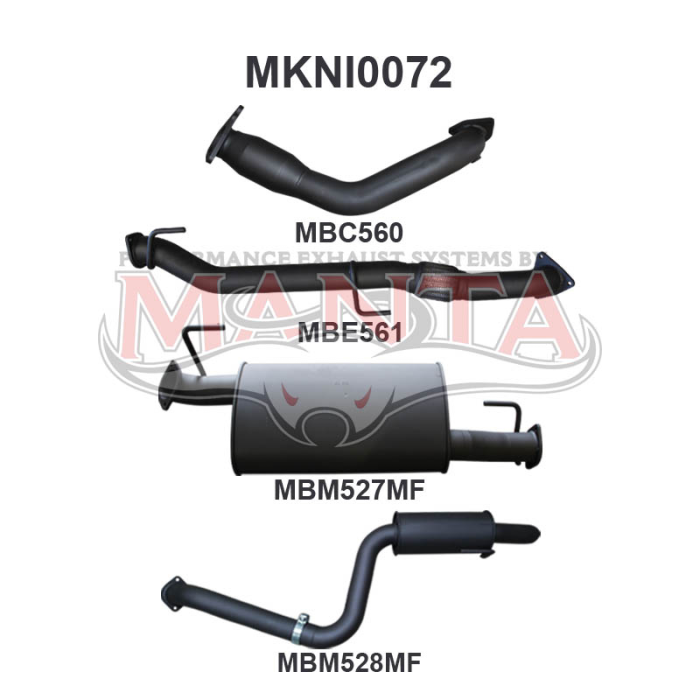 Manta Nissan Pathfinder Wagon R51 3.0L V6 Turbo Diesel Automatic (2011 Onwards) - TURBO BACK WITH CATS