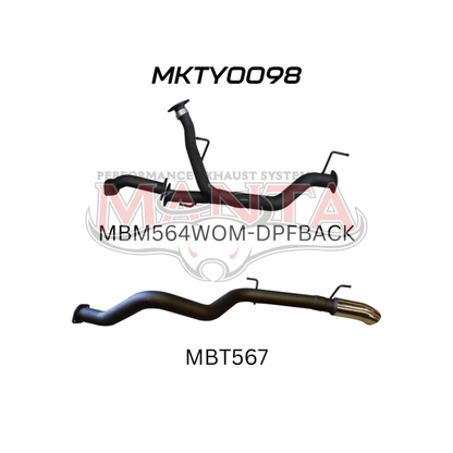 Manta Lexus LX450D Wagon VDJ200 4.5L V8 Twin Turbo Diesel Wagon 2017 - 2021 (with DPF) - DPF BACK