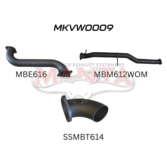 Manta Volkswagen Amarok Ute TDI550, TDI580 2H V6 3.0l Turbo Ute (2016-2022) - DPF BACK - DIFF DUMP