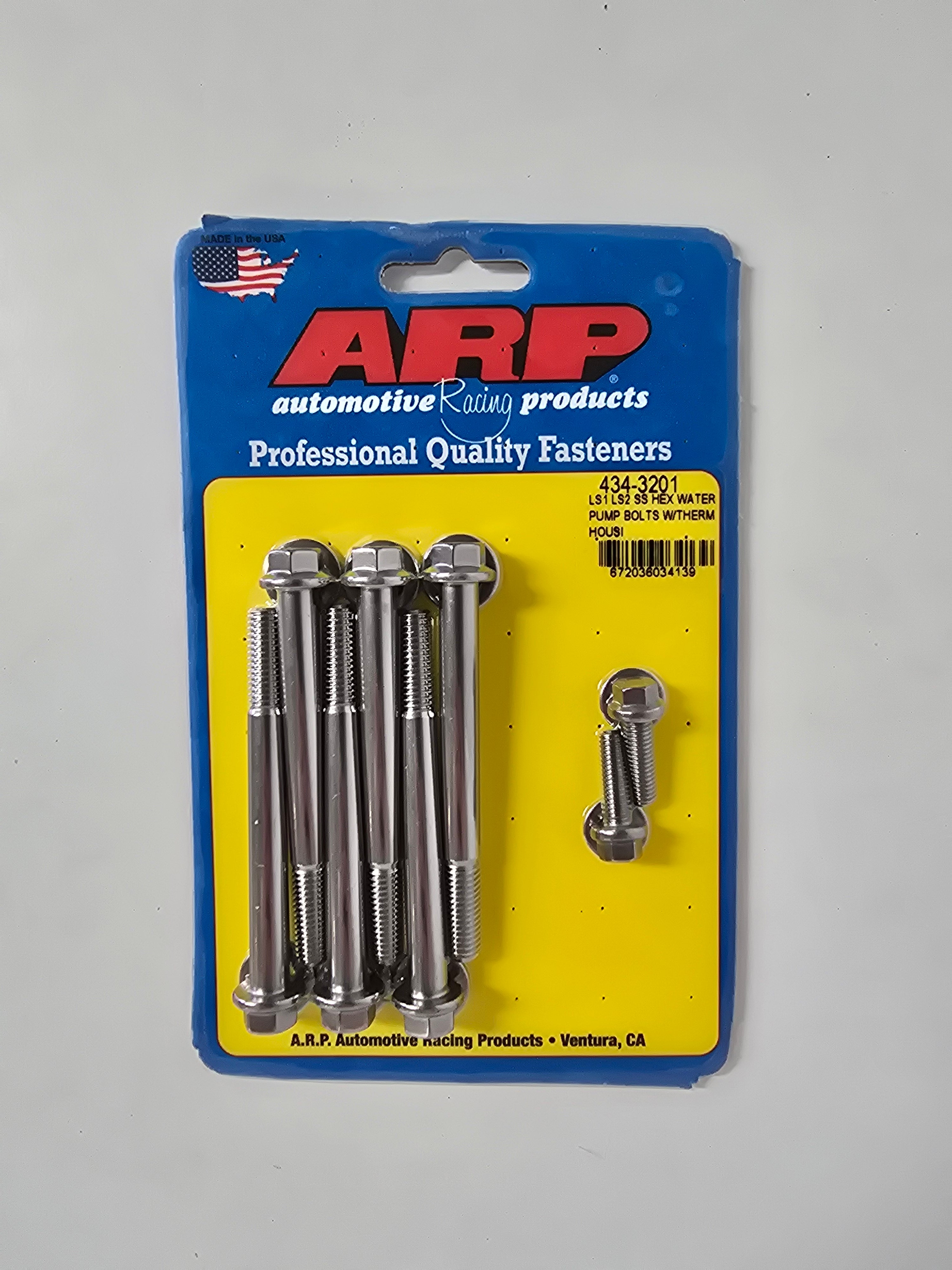 ARP Water Pump & Thermostat Bolt Kit, Hex Head S/S fits GM LS Series ...