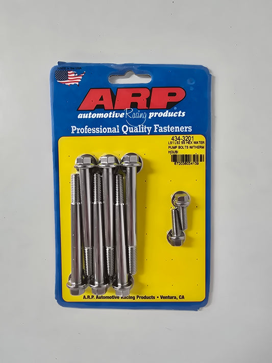 ARP Water Pump & Thermostat Bolt Kit, Hex Head S/S fits GM LS Series