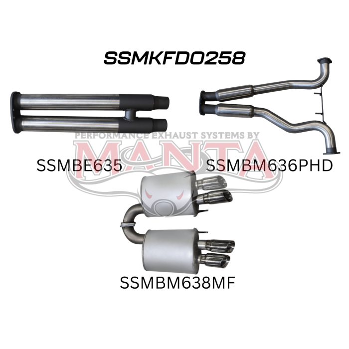 Manta Ford Mustang Coupe FN S550 5.0L V8 Fastback (2018 Onwards) - CAT BACK