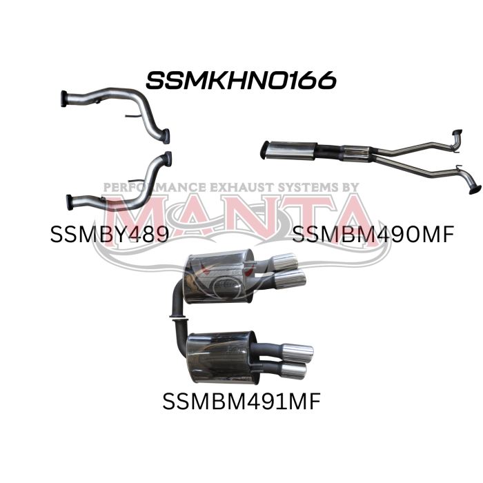 Manta Holden Commodore Sportwagon VF 6.0L, 6.2L V8 Sedan - CAT BACK