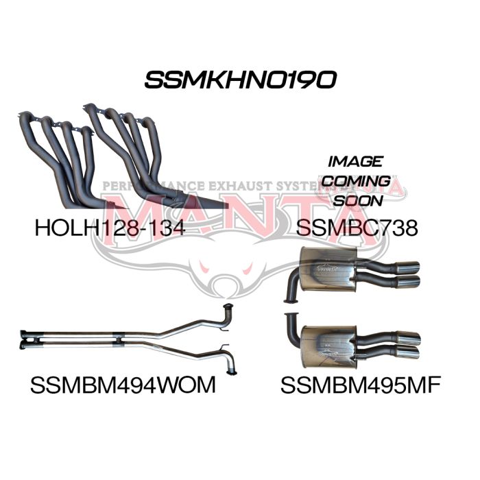 Manta Holden Commodore Ute VE 6.0L, 6.2L V8 Ute -  FULL SYSTEM - 1 3/4in HEADERS